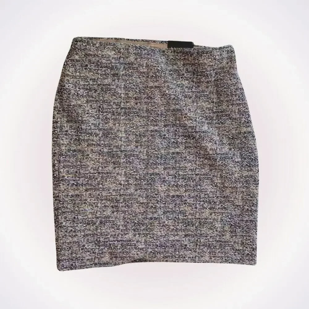Express Tweed Neutral High Rise Skirt | Sz XS, NWT